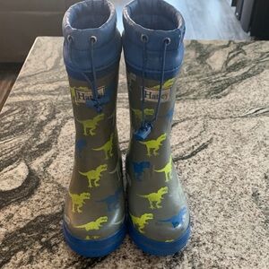 Hatley Kids' Blue and Green Dinosaur Boots